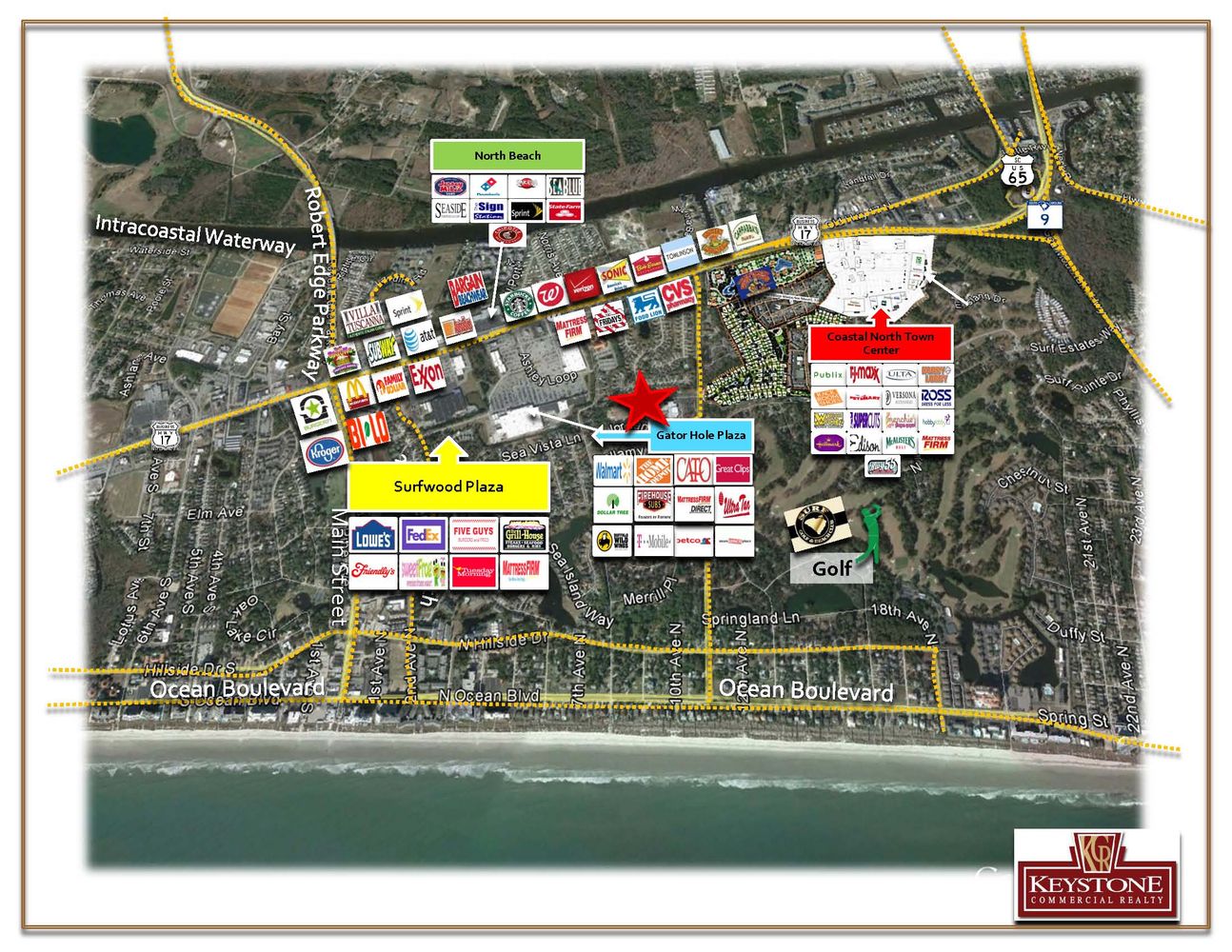 Gator Hole Plaza : 550 Highway 17 N, North Myrtle Beach, SC 29582